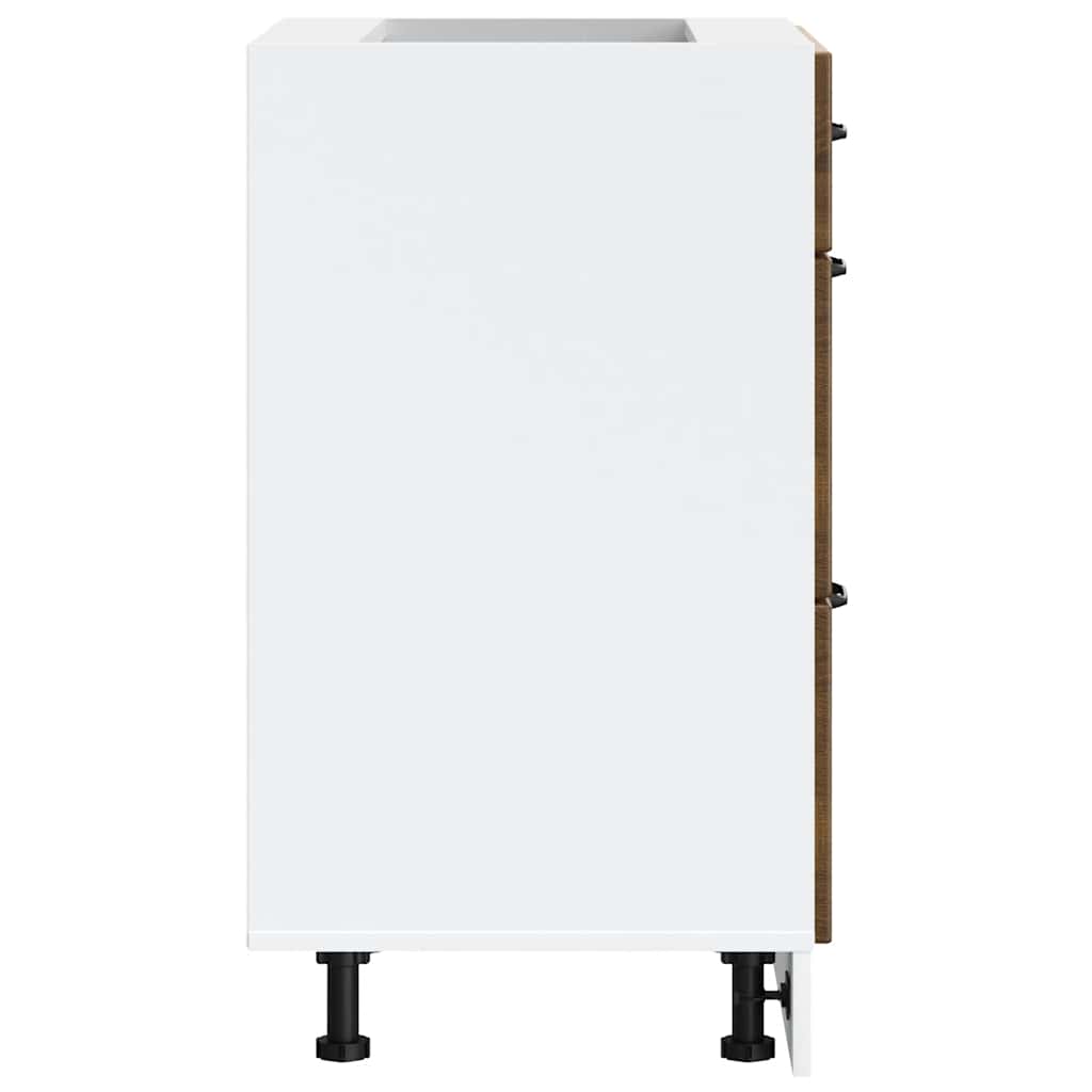 vidaXL ντουλάπι βάσης κουζίνας Kalmar Καφέ δρυς Επεξεργασμένο Ξύλο