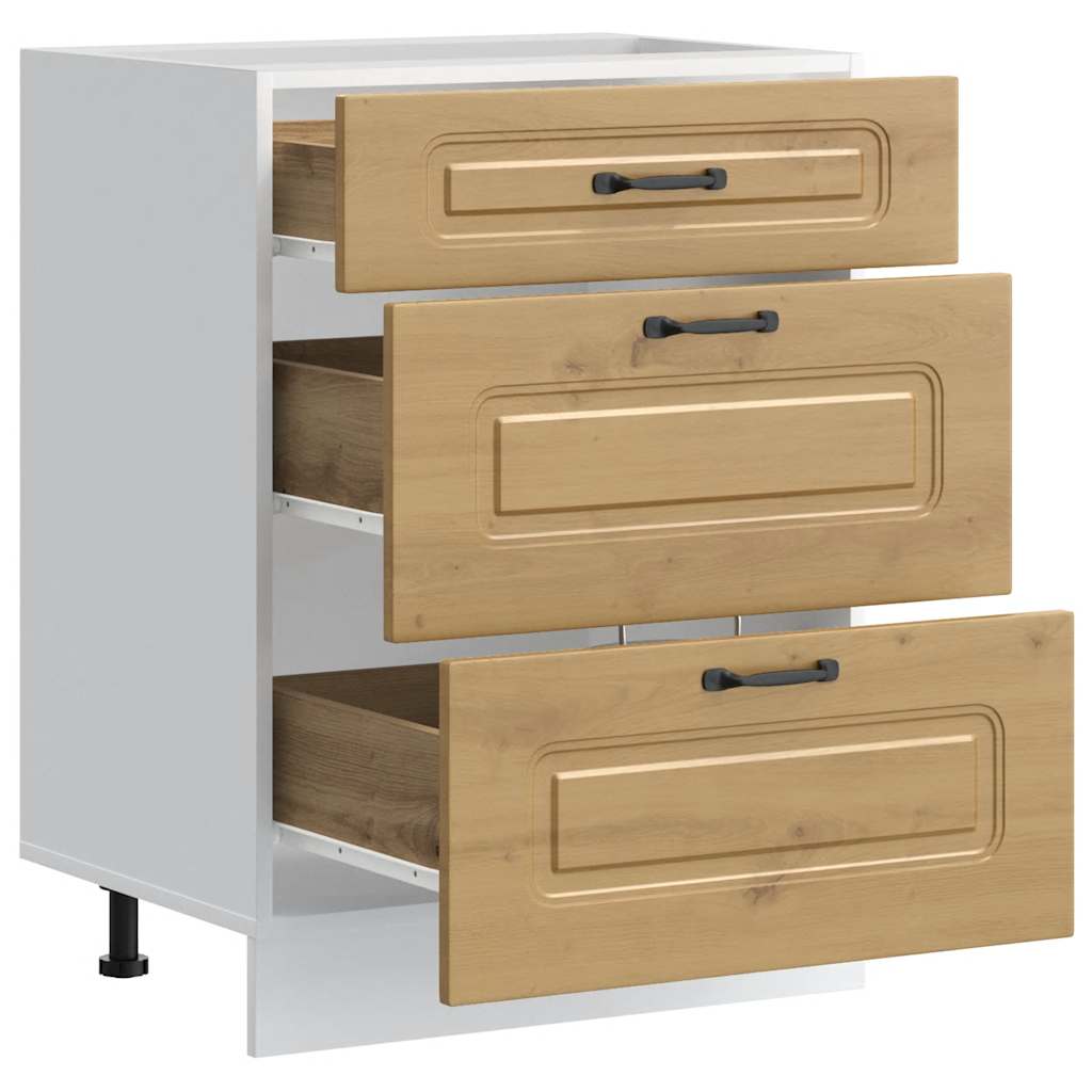 vidaXL ντουλάπι βάσης κουζίνας Kalmar Τεχνίτης Δρυς από Τεχν. Ξύλο