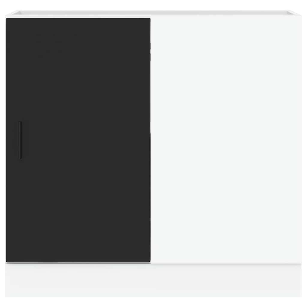 vidaXL Ντουλάπι βάσης νεροχύτη Lyon Μαύρο από Επεξεργασμένο Ξύλο