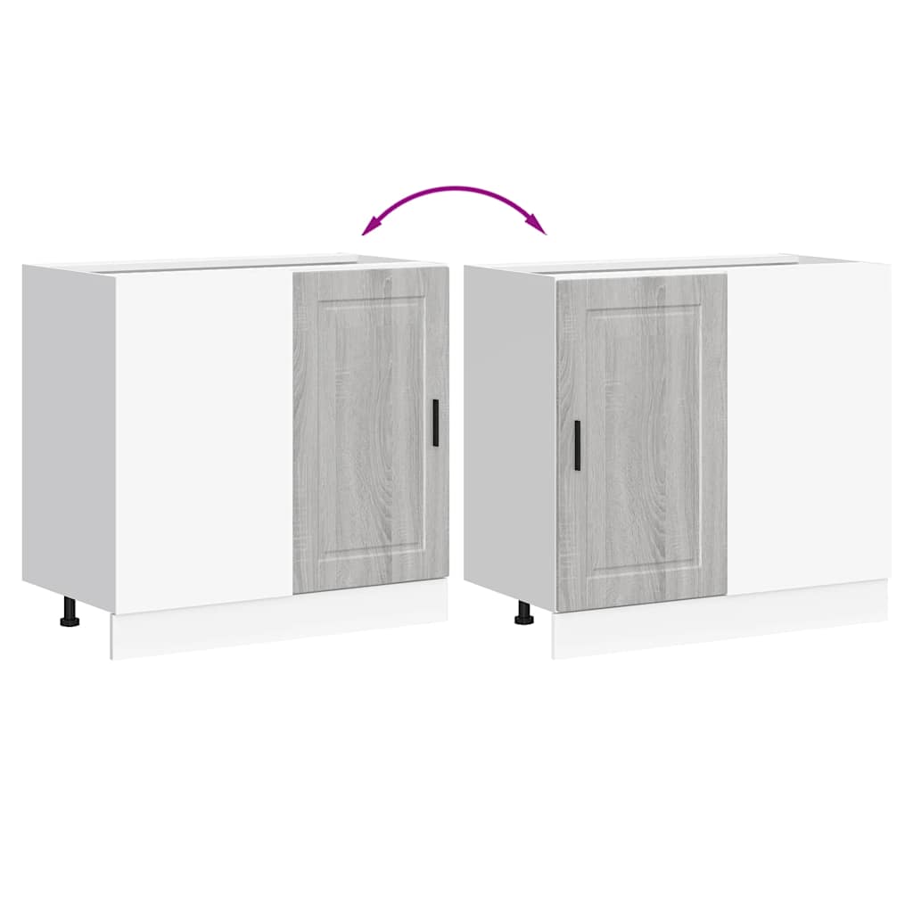 vidaXL ντουλάπι βάσης κουζίνας Porto Γκρίζο Σονόμα κατασκευασμένο ξύλο