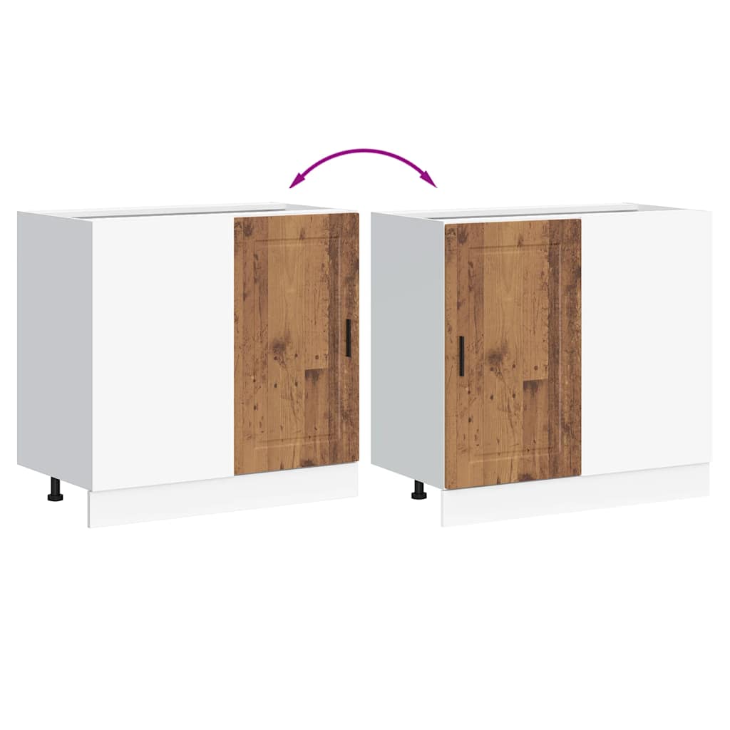 vidaXL ντουλάπι βάσης κουζίνας Porto Παλαιό ξύλο κατασκευασμένο ξύλο