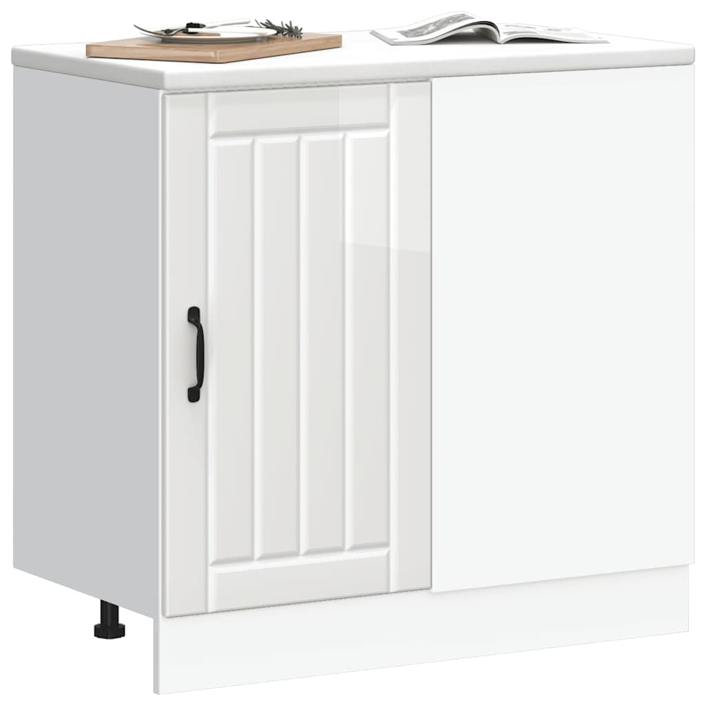 vidaXL Ντουλάπι βάσης νεροχύτη "Lucca" High Gloss White