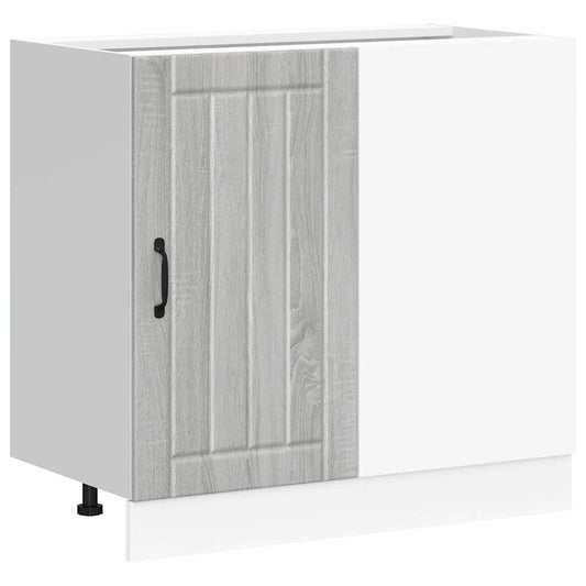 vidaXL Ντουλάπι βάσης νεροχύτη "Lucca" Γκρι Sonoma Κατασκευασμένο ξύλο