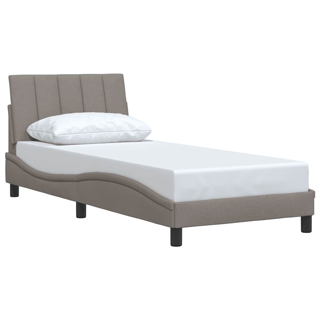 vidaXL Σκελετός Κρεβατιού Χωρίς Στρώμα Hanko Taupe 80x200 εκ. Υφασμάτινο