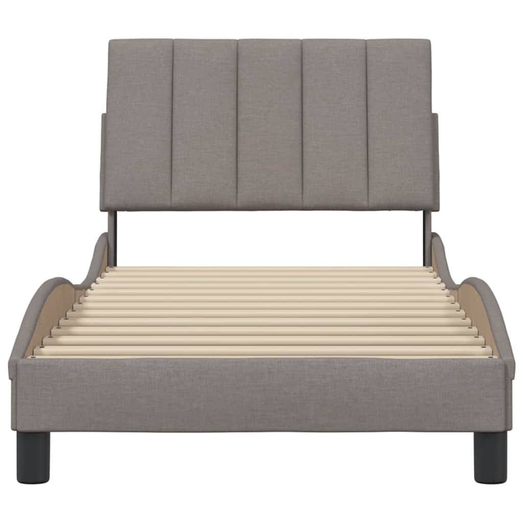 vidaXL Σκελετός Κρεβατιού Χωρίς Στρώμα Hanko Taupe 80x200 εκ. Υφασμάτινο
