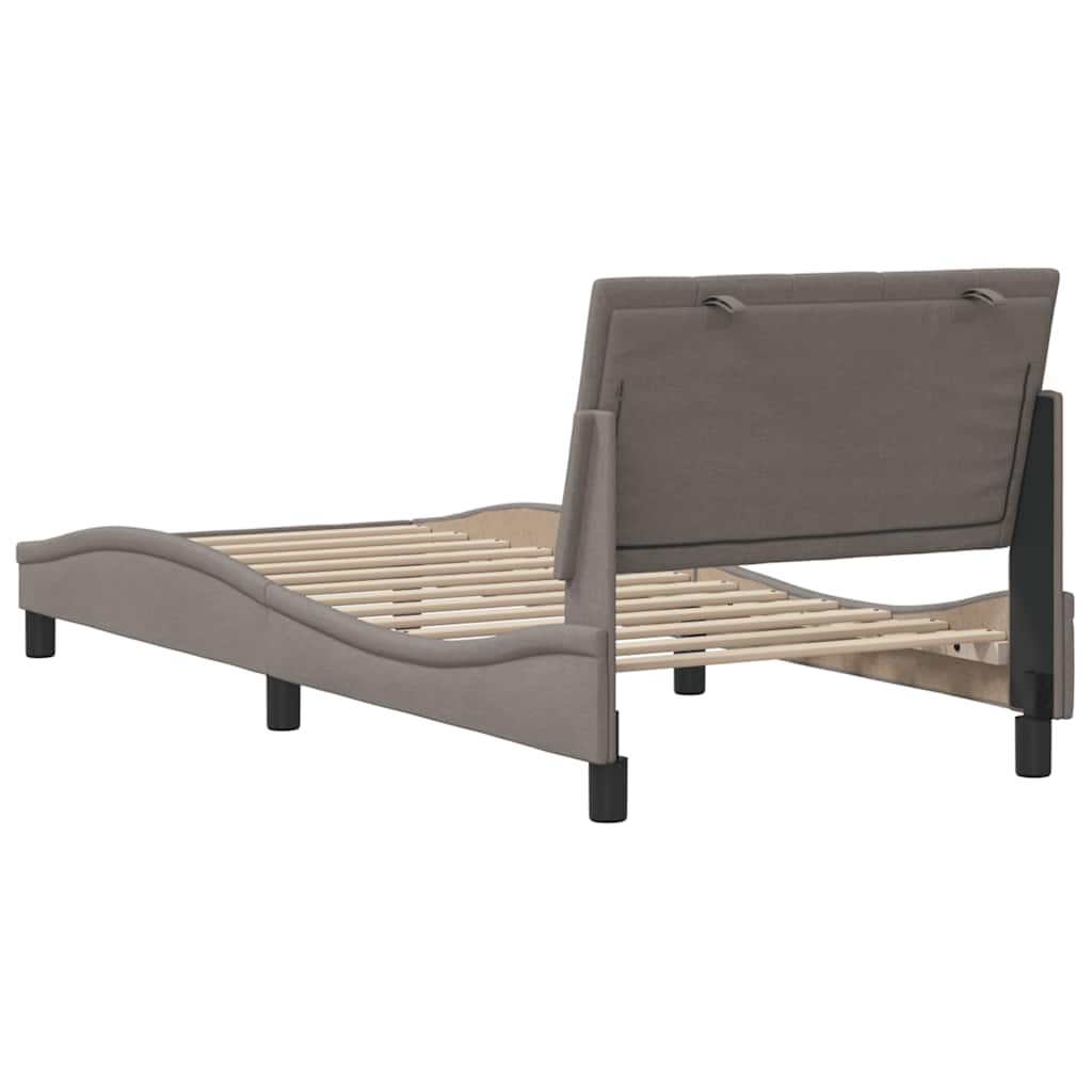 vidaXL Σκελετός Κρεβατιού Χωρίς Στρώμα Hanko Taupe 80x200 εκ. Υφασμάτινο
