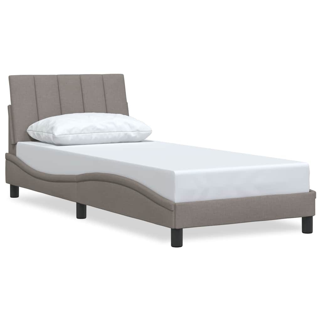 vidaXL Σκελετός Κρεβατιού Χωρίς Στρώμα Hanko Taupe 90x190 εκ. Υφασμάτινο