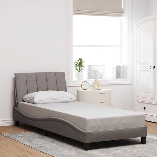 vidaXL Σκελετός Κρεβατιού Χωρίς Στρώμα Hanko Taupe 90x190 εκ. Υφασμάτινο
