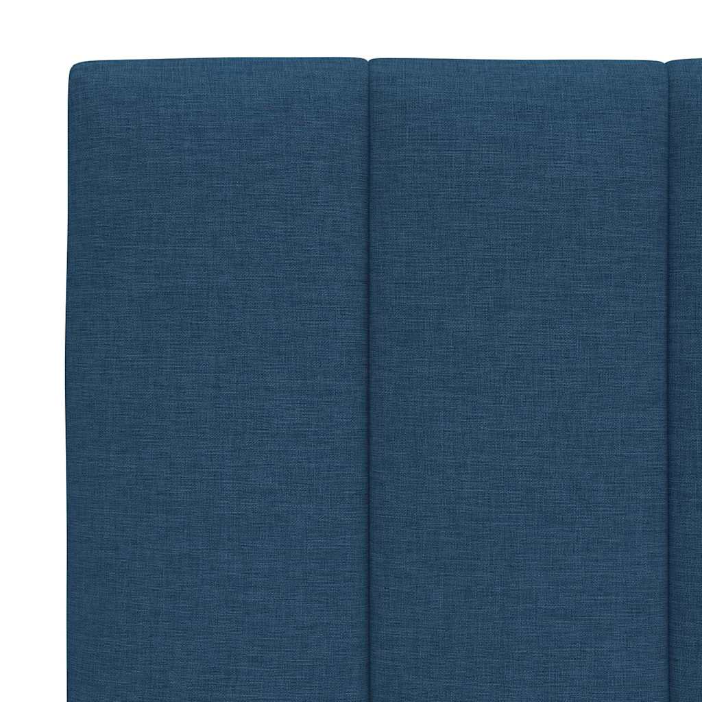 vidaXL Σκελετός Κρεβατιού Χωρίς Στρώμα Hanko Μπλε 90x190 εκ. Υφασμάτινο