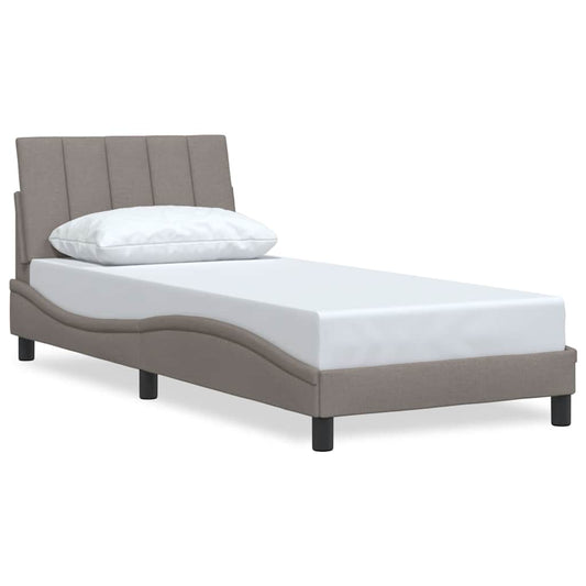 vidaXL Σκελετός Κρεβατιού Χωρίς Στρώμα Hanko Taupe 90x200 εκ. Υφασμάτινο