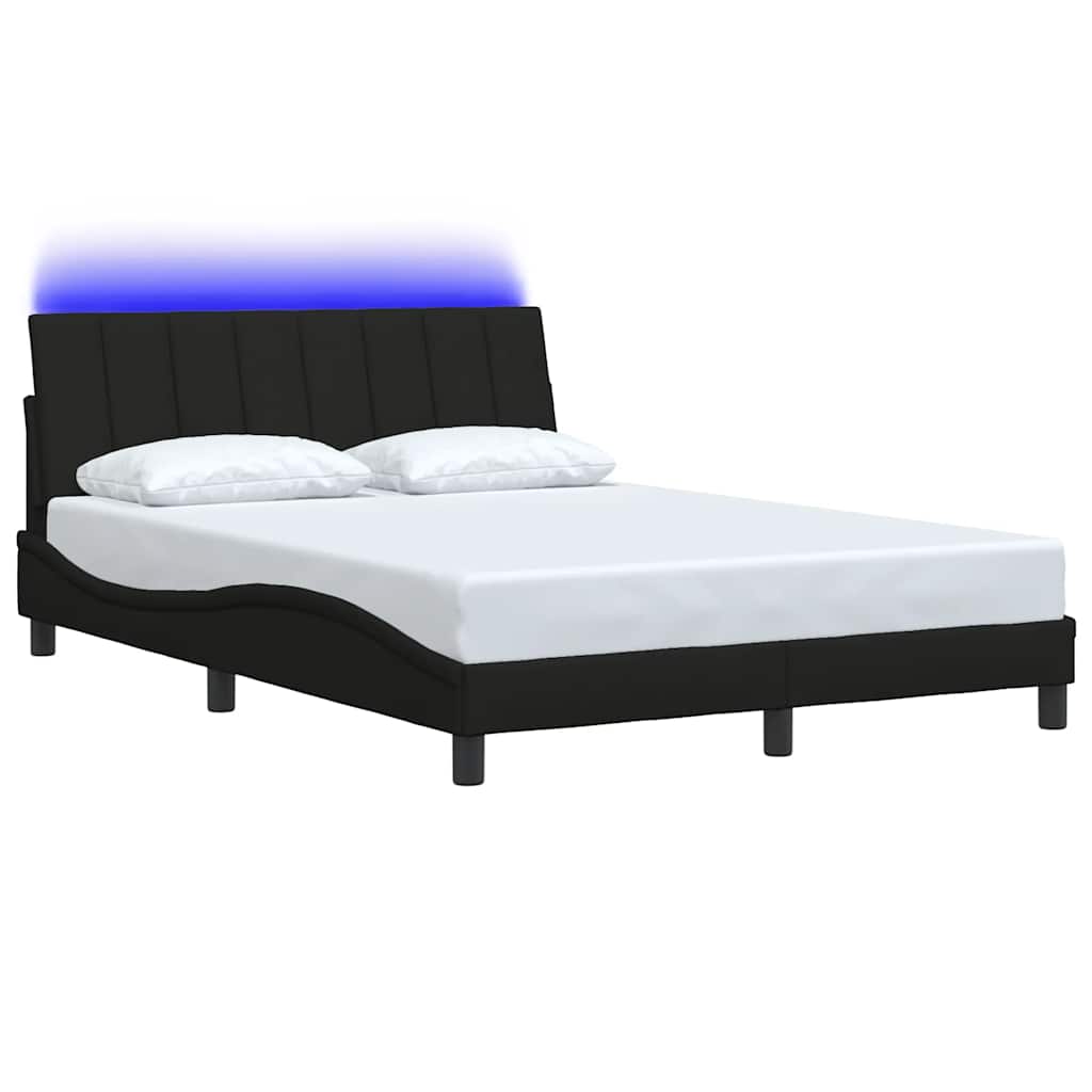 vidaXL Σκελετός Κρεβατιού Χωρίς Στρώμα Μαύρο 120x200 εκ. Υφασμάτινο