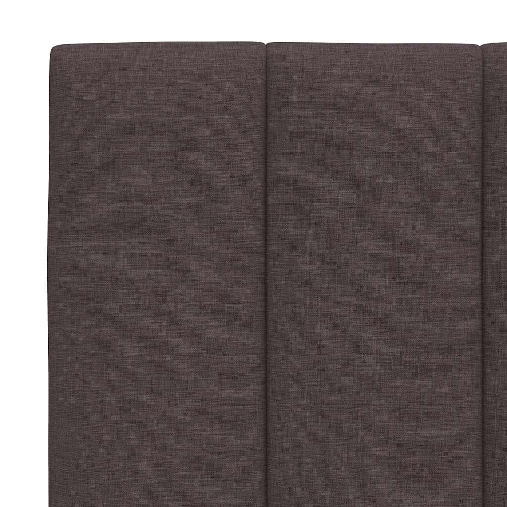 vidaXL Κρεβάτι με Στρώμα Hanko Σκούρο Καφέ 120x200 εκ. Υφασμάτινο