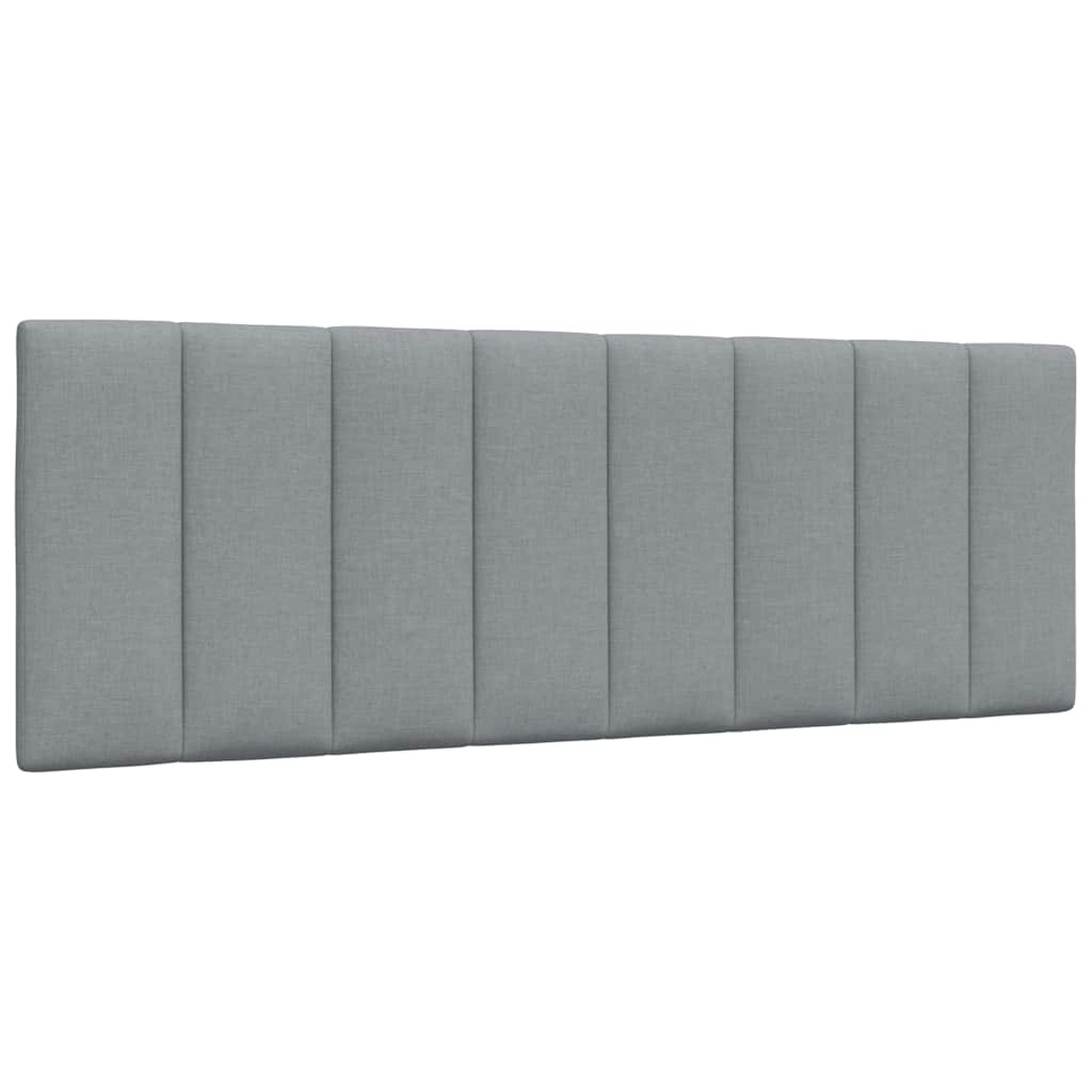 vidaXL Κρεβάτι με Στρώμα Hanko Ανοιχτό Γκρι 140x190 εκ. Υφασμάτινο