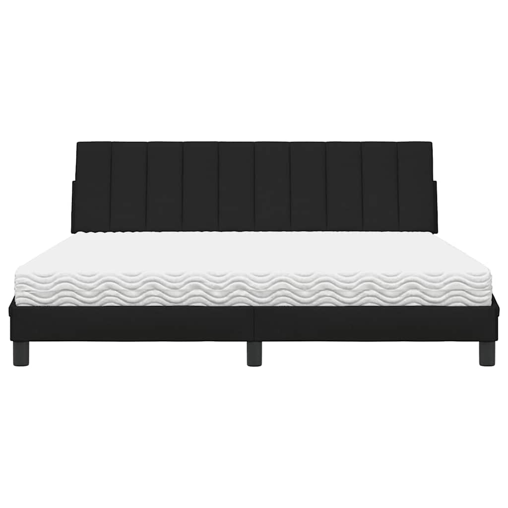 vidaXL Κρεβάτι Μαύρο 180x200 εκ. Υφασμάτινο