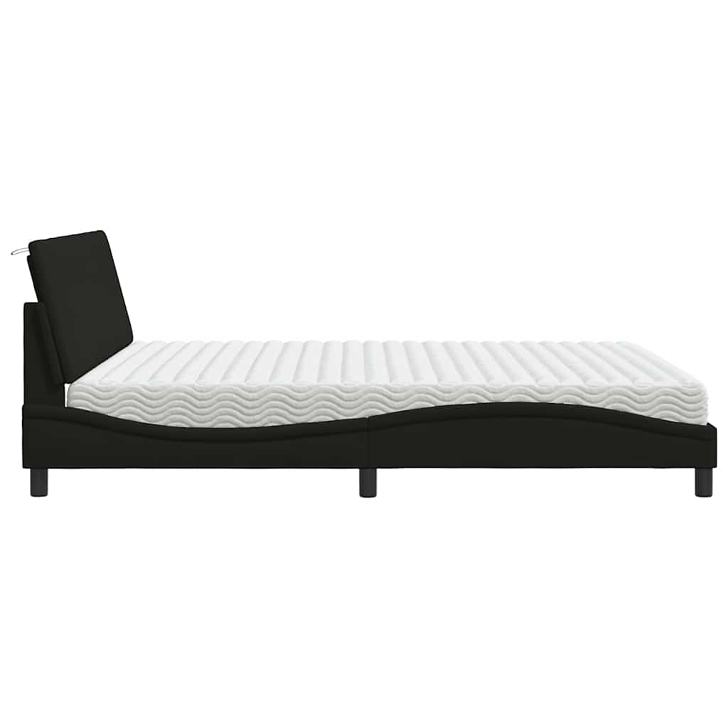 vidaXL Κρεβάτι Μαύρο 180x200 εκ. Υφασμάτινο