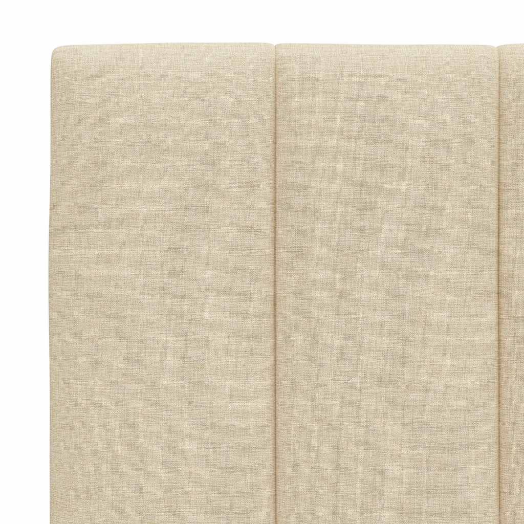 vidaXL Κρεβάτι με Στρώμα Hanko Κρεμ 200x200 εκ. Υφασμάτινο