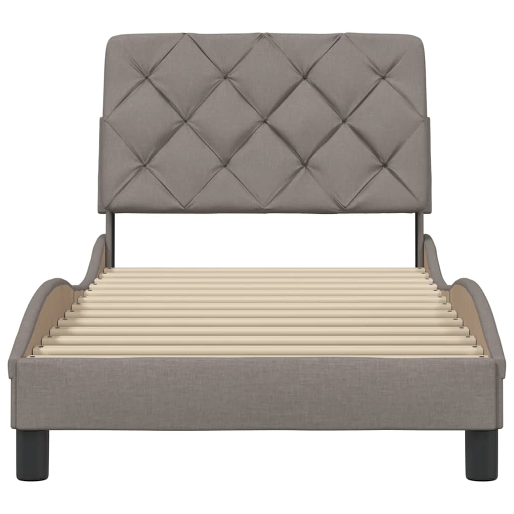vidaXL Σκελετός Κρεβατιού Χωρίς Στρώμα Taupe 80x200 εκ. Υφασμάτινο