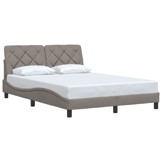 vidaXL Σκελετός Κρεβατιού Χωρίς Στρώμα Taupe 120x200 εκ. Υφασμάτινο