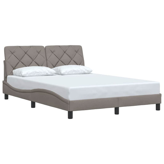 vidaXL Σκελετός Κρεβατιού Χωρίς Στρώμα Taupe 140x200 εκ. Υφασμάτινο