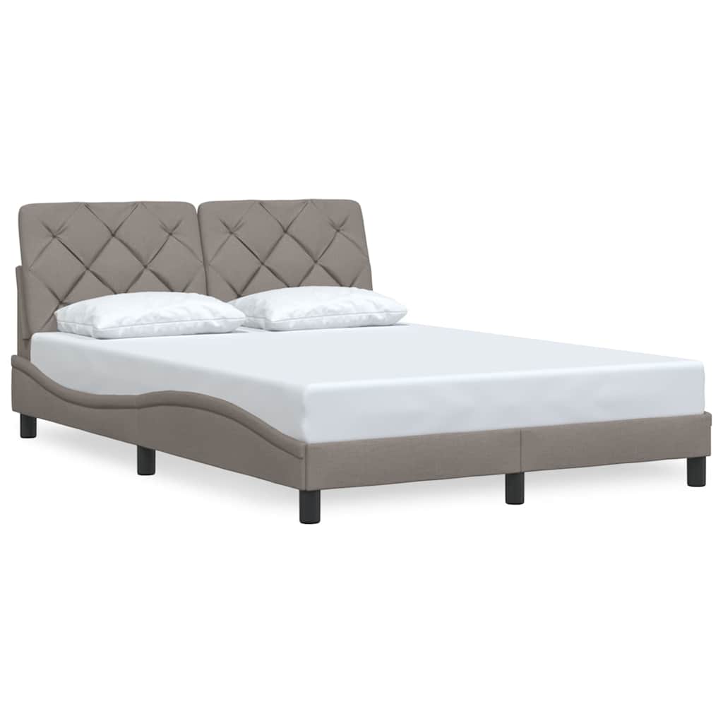 vidaXL Σκελετός Κρεβατιού Χωρίς Στρώμα Taupe 140x200 εκ. Υφασμάτινο