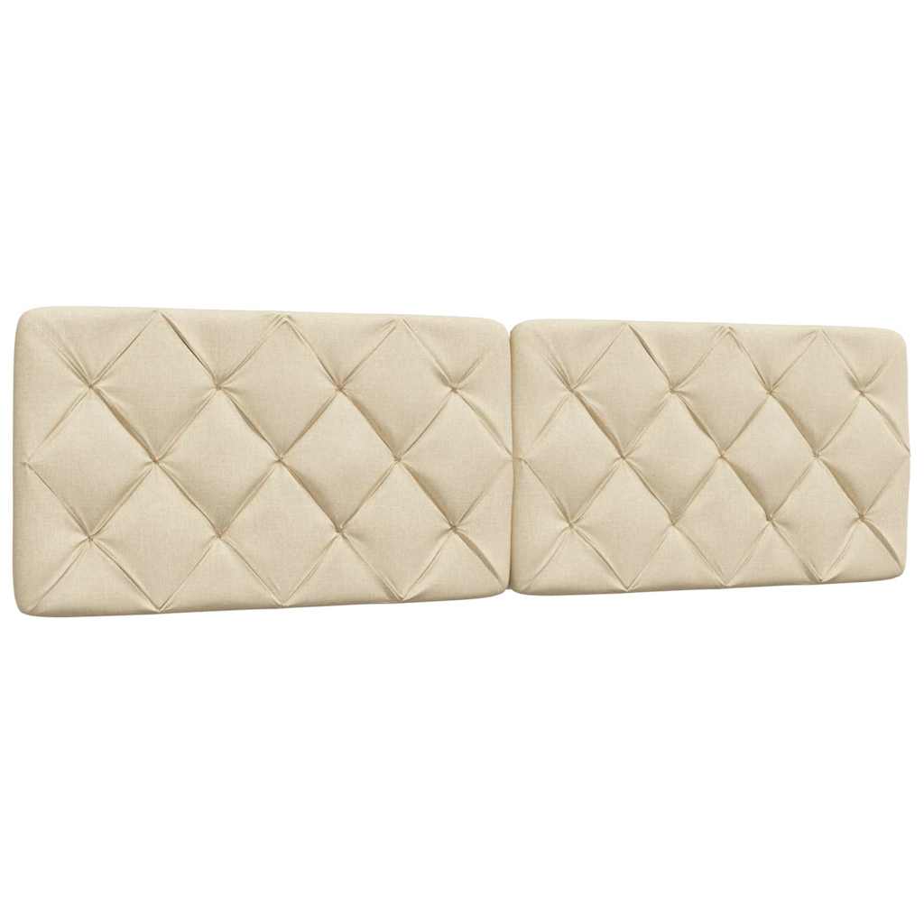 vidaXL Σκελετός Κρεβατιού Χωρίς Στρώμα Κρεμ 180x200 εκ. Υφασμάτινο