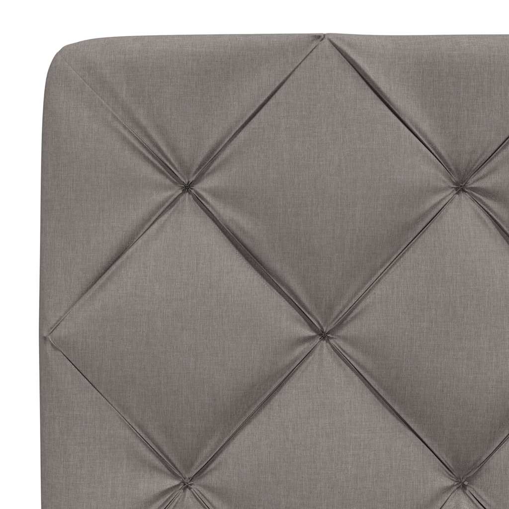 vidaXL Κρεβάτι με Στρώμα Taupe 90x190 εκ.Υφασμάτινο
