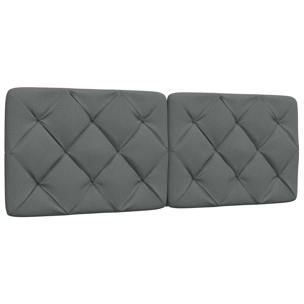 vidaXL Κρεβάτι με Στρώμα Σκούρο Γκρι 120x200 εκ. Υφασμάτινο