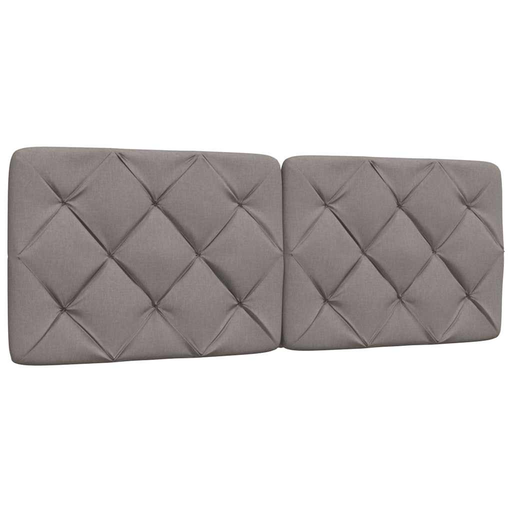 vidaXL Κρεβάτι με Στρώμα Taupe 120x200 εκ. Υφασμάτινο