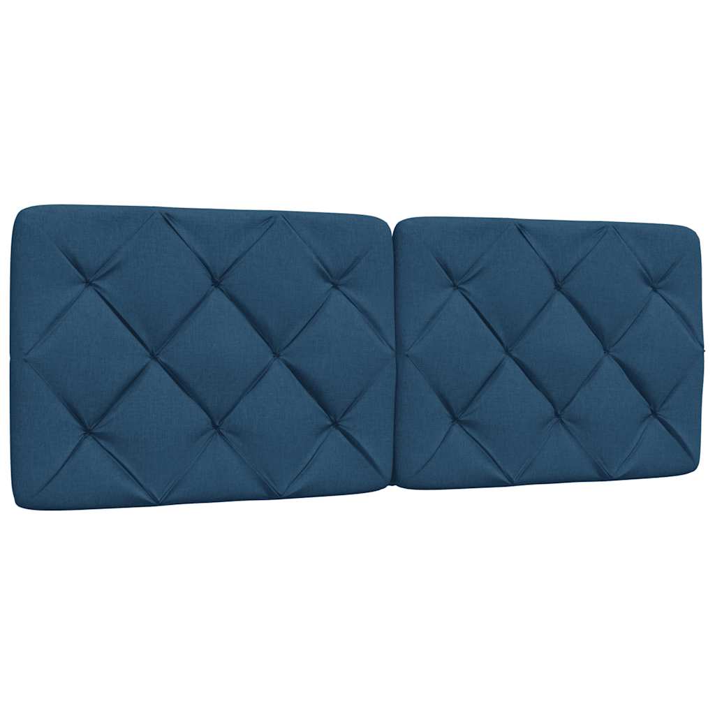 vidaXL Κρεβάτι με Στρώμα Μπλε 120x200 εκ. Υφασμάτινο