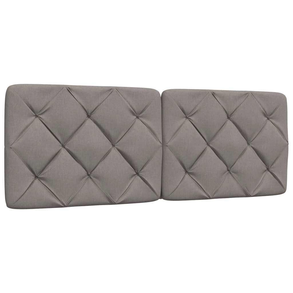 vidaXL Κρεβάτι με Στρώμα Taupe 140x200 εκ. Υφασμάτινο