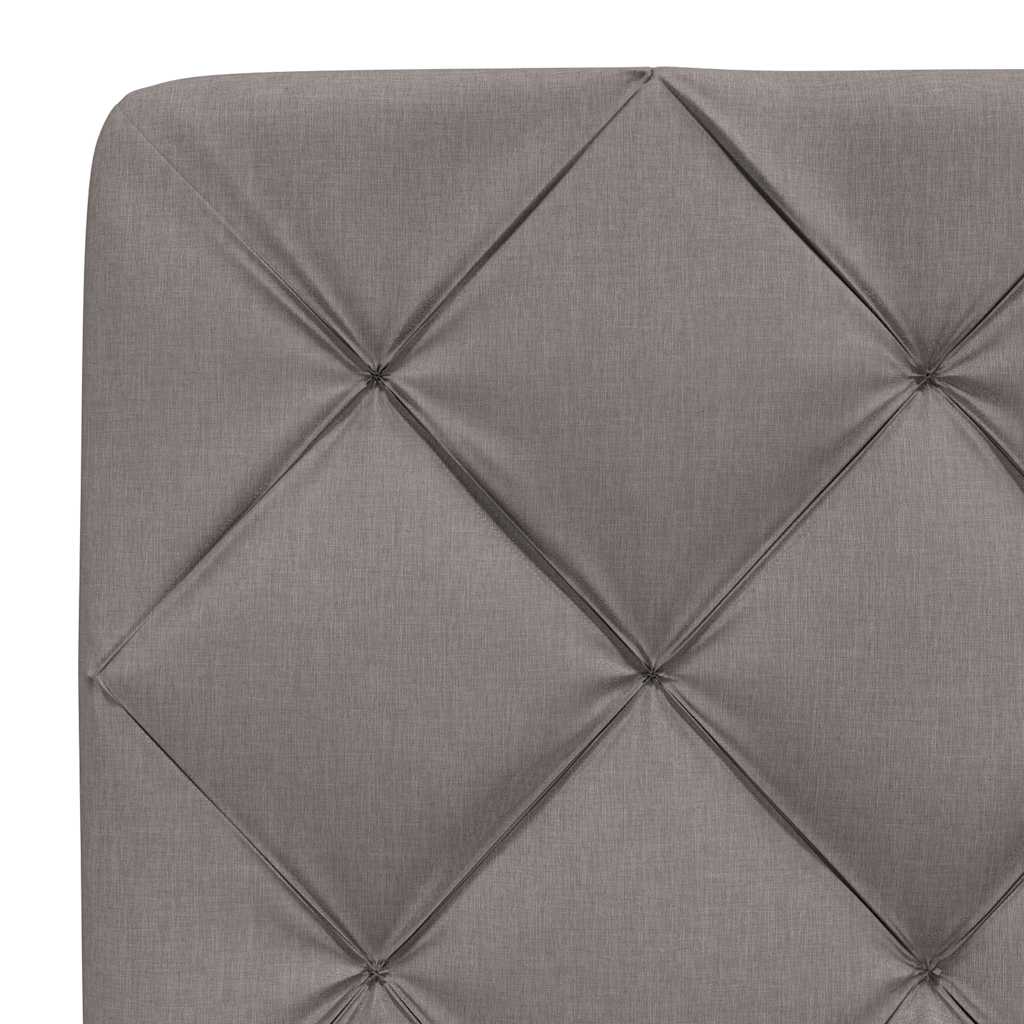 vidaXL Κρεβάτι με Στρώμα Taupe 140x200 εκ. Υφασμάτινο