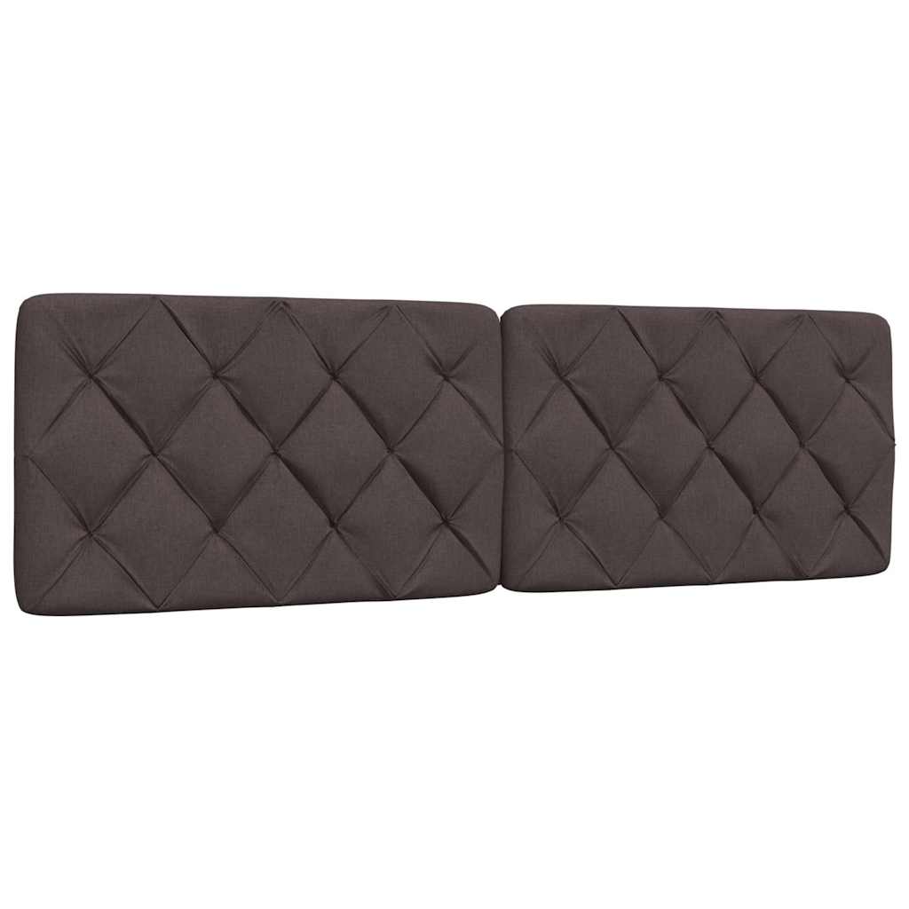 vidaXL Κρεβάτι με Στρώμα Σκούρο Καφέ 160x200 εκ Υφασμάτινο