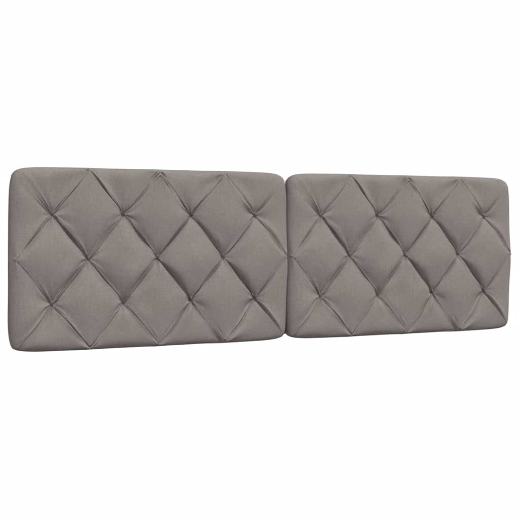 vidaXL Κρεβάτι με Στρώμα Taupe 160x200 εκ. Υφασμάτινο
