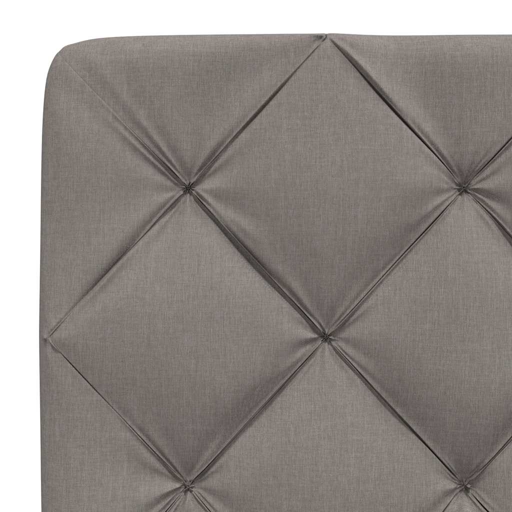 vidaXL Κρεβάτι με Στρώμα Taupe 160x200 εκ. Υφασμάτινο