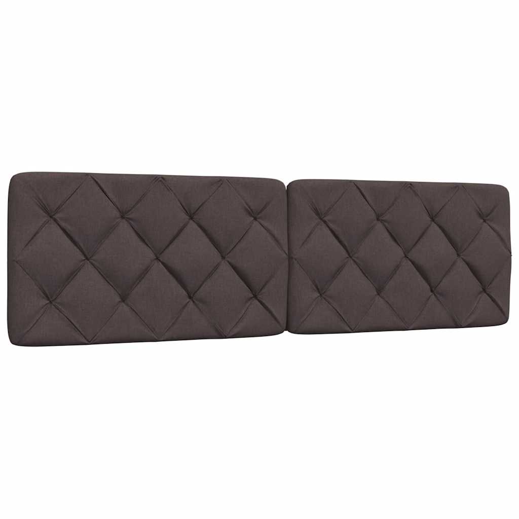 vidaXL Κρεβάτι με Στρώμα Σκούρο Καφέ 180x200 εκ Υφασμάτινο