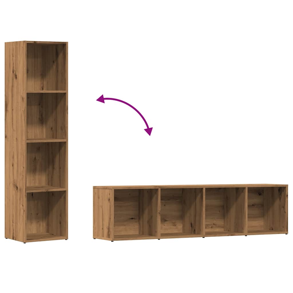 vidaXL Ντουλάπι βιβλίων Artisan Oak 36x30x143 cm Κατασκευασμένο ξύλο