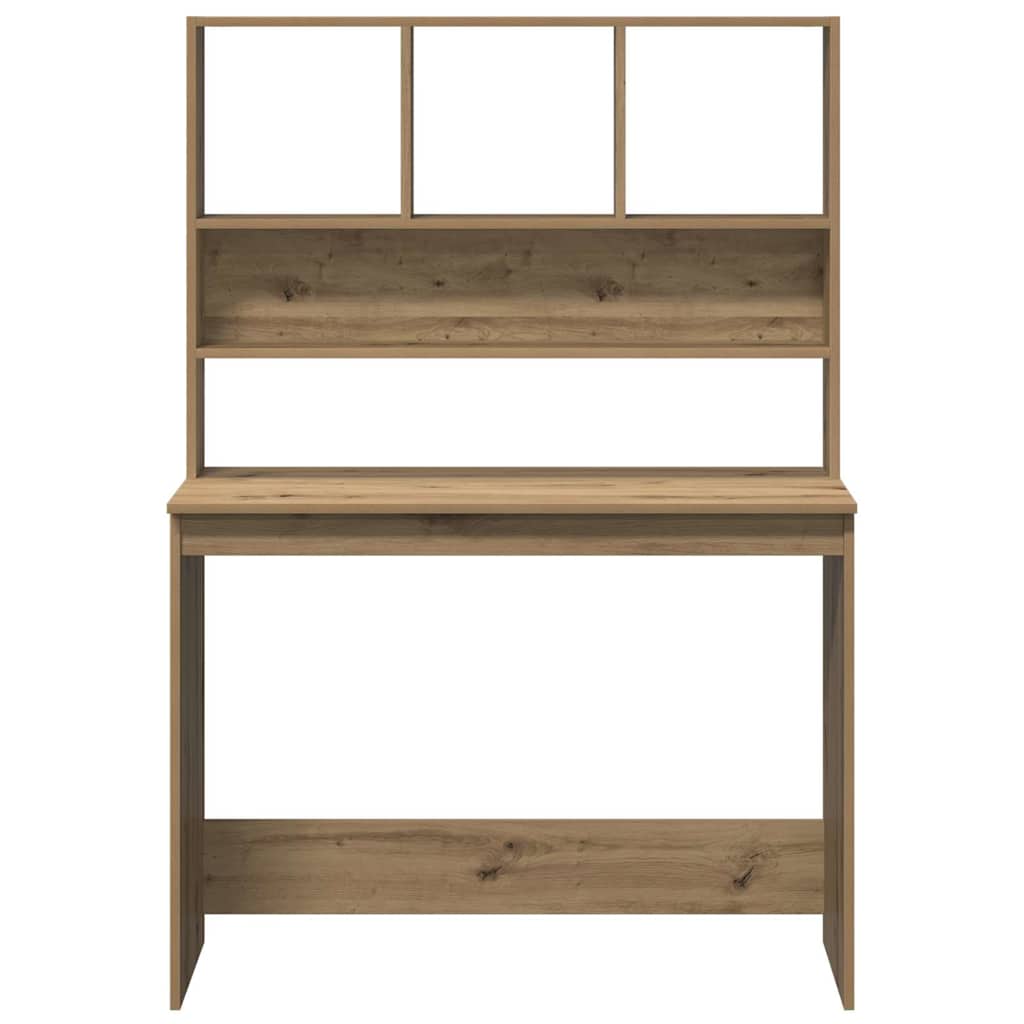 vidaXL Γραφείο με Ράφια Αρτισιανή Δρυς 102x45x148εκ Επεξεργασμένο Ξύλο