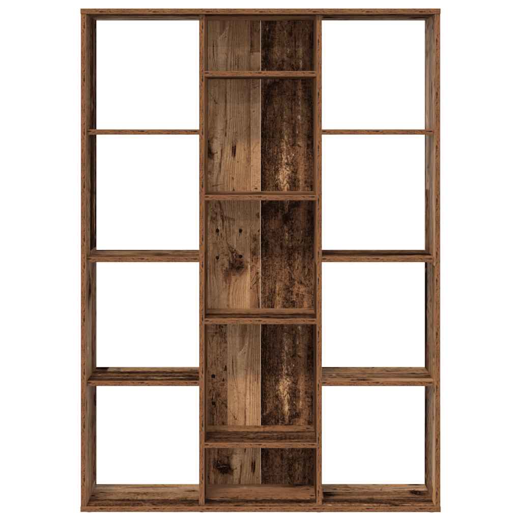 vidaXL Διαχωριστικό/Βιβλιοθήκη Παλιό Ξύλο 100x24x140εκ από Μοριοσανίδα