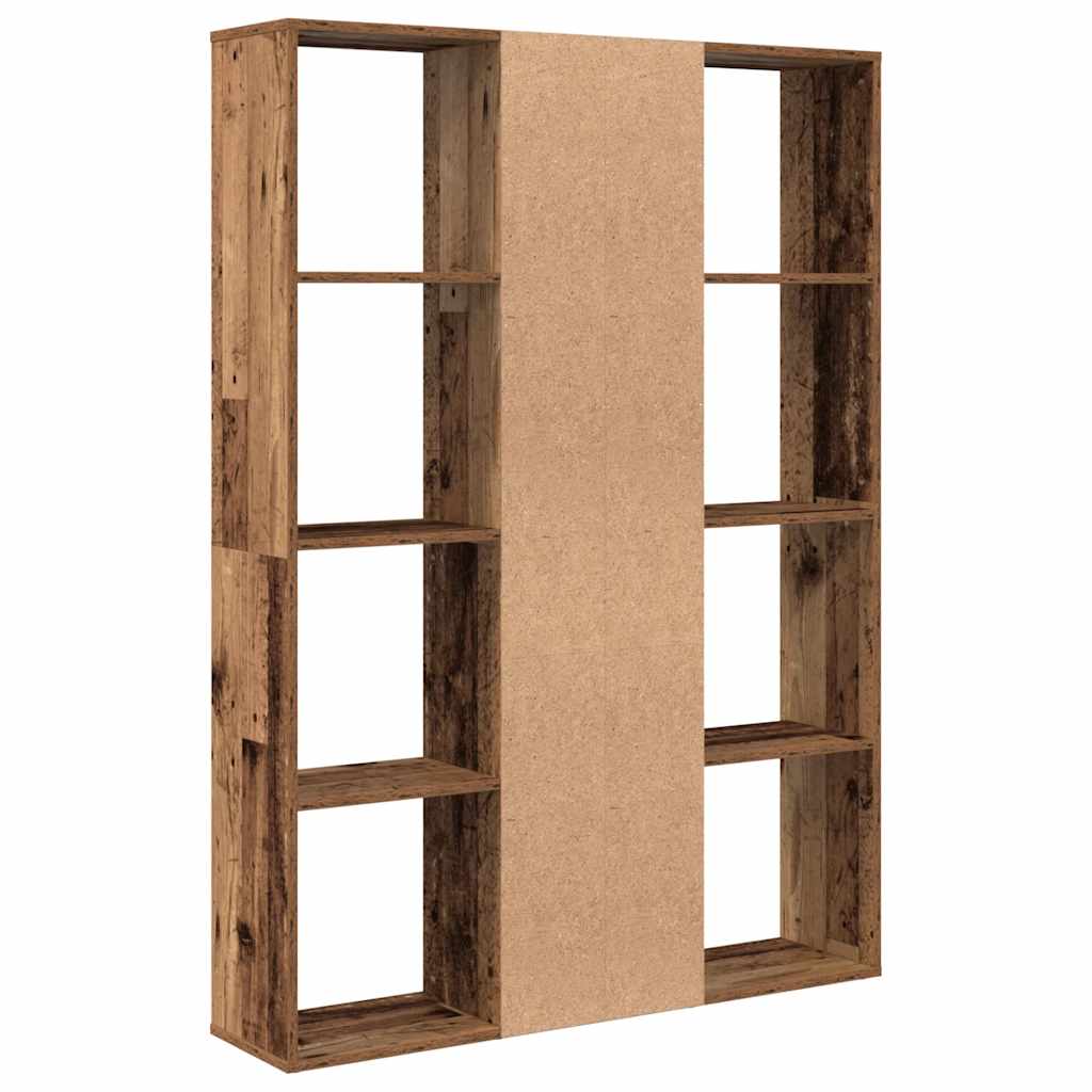 vidaXL Διαχωριστικό/Βιβλιοθήκη Παλιό Ξύλο 100x24x140εκ από Μοριοσανίδα
