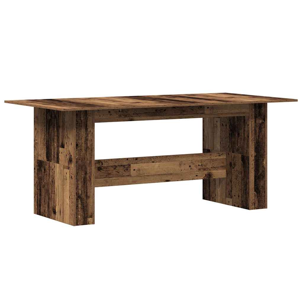 vidaXL Τραπέζι τραπεζαρίας Παλιό ξύλο 180x90x76 cm Ξύλινη κατασκευή