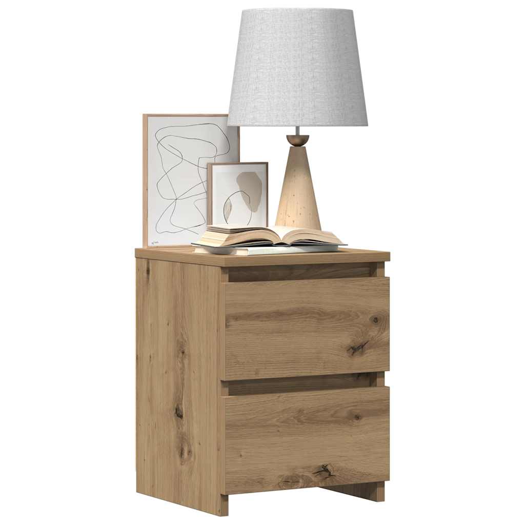 vidaXL Κομοδίνο Αρτισιανή Δρυς 30x30x40 εκ. από Επεξεργασμένο Ξύλο