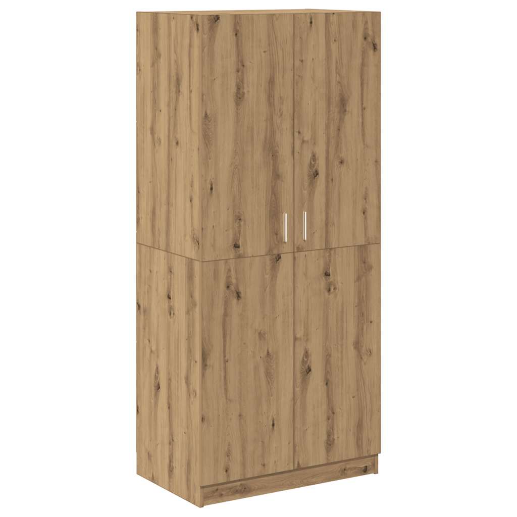 vidaXL Ντουλάπα Τεχνίτης Δρυς 90x52x200 εκ Επεξεργασμένο Ξύλο