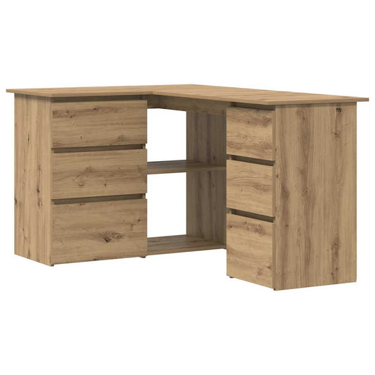 vidaXL Γωνιακό γραφείο Artisan Oak 145x100x76 cm Κατασκευασμένο ξύλο