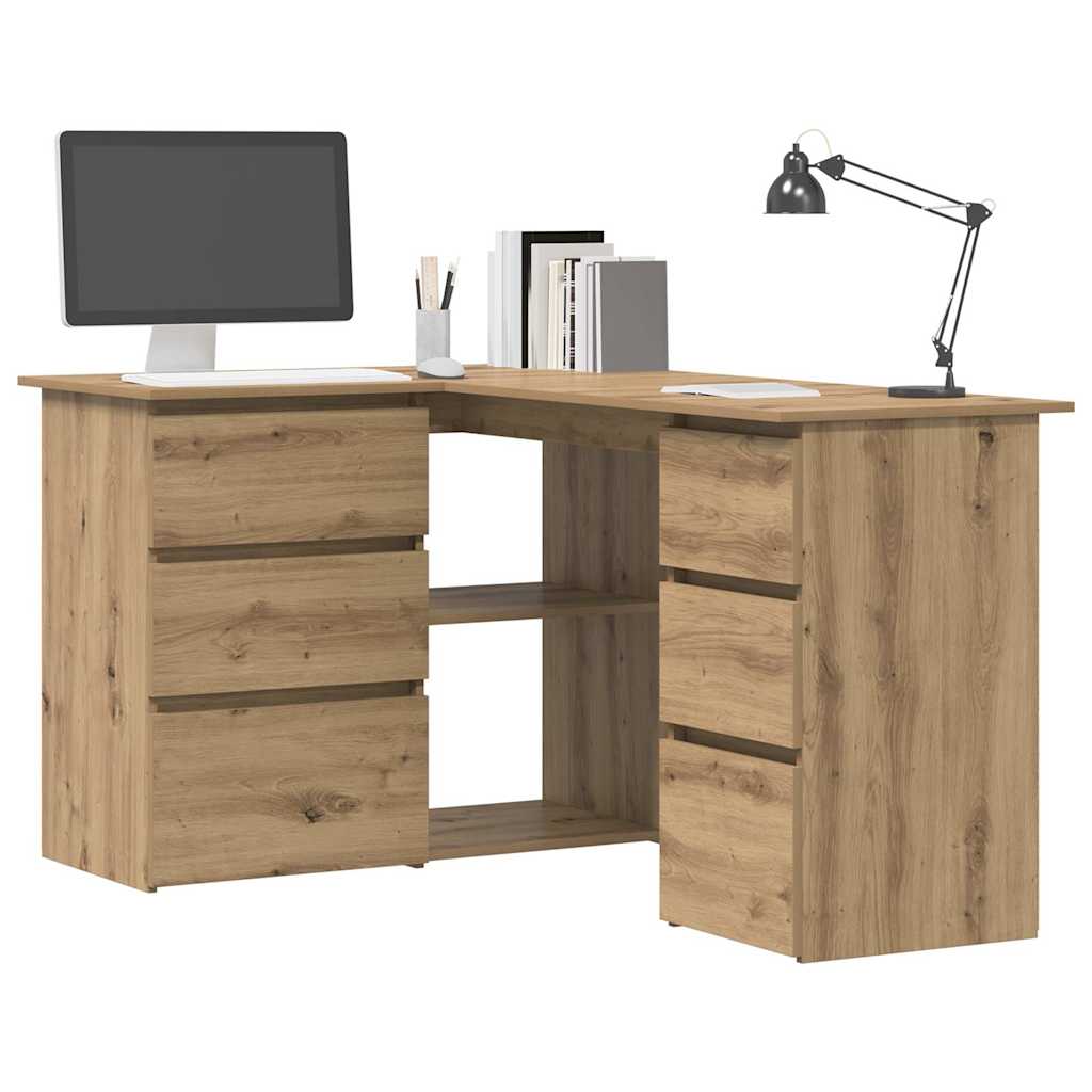vidaXL Γωνιακό γραφείο Artisan Oak 145x100x76 cm Κατασκευασμένο ξύλο