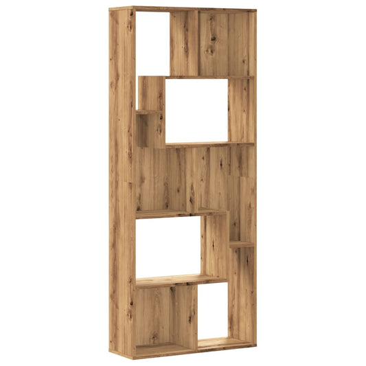 vidaXL Βιβλιοθήκη Αρτισιανή Δρυς 67x24x161 εκ. Επεξ. Ξύλο