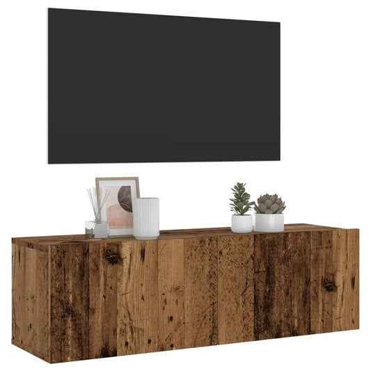 vidaXL Ντουλάπι Τηλεόρασης Τοίχου Παλιό Ξύλο 100x30x30 εκ Επ. Ξύλο