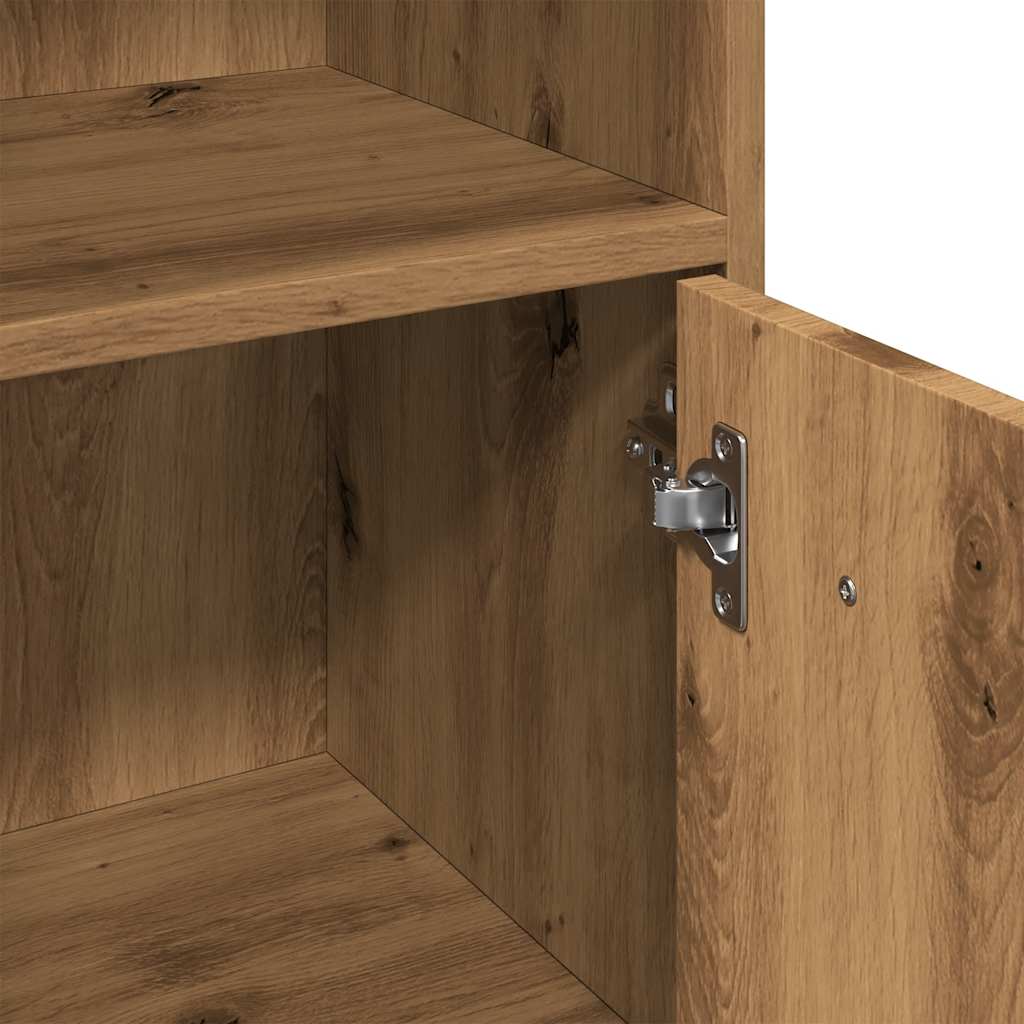 vidaXL Ντουλάπι Μπάνιου Τεχνίτης Δρυς 30x30x95 εκ. Επεξεργασμένο Ξύλο