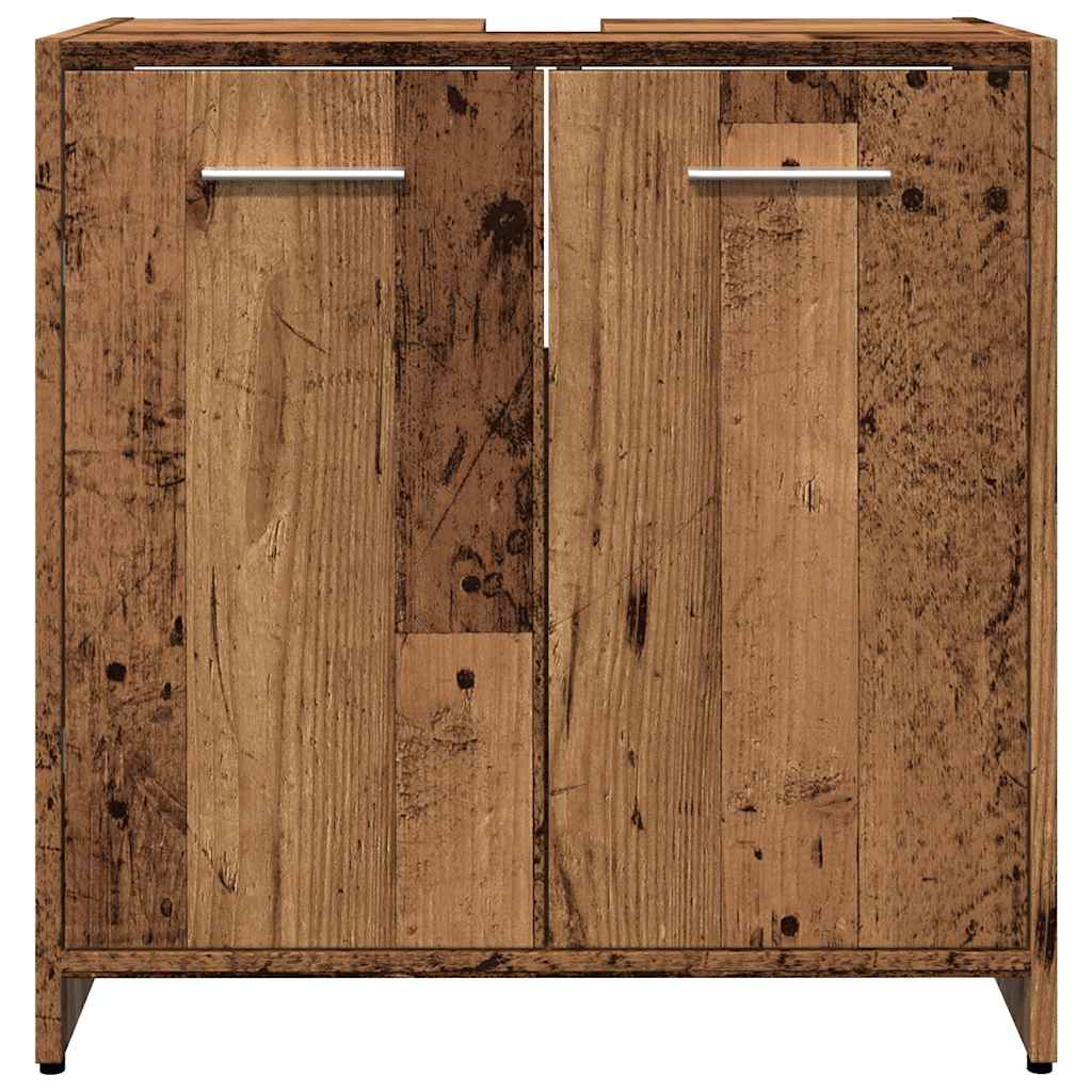 vidaXL Ντουλάπι Νιπτήρα Μπάνιου Παλιό Ξύλο 60x33x60 εκ