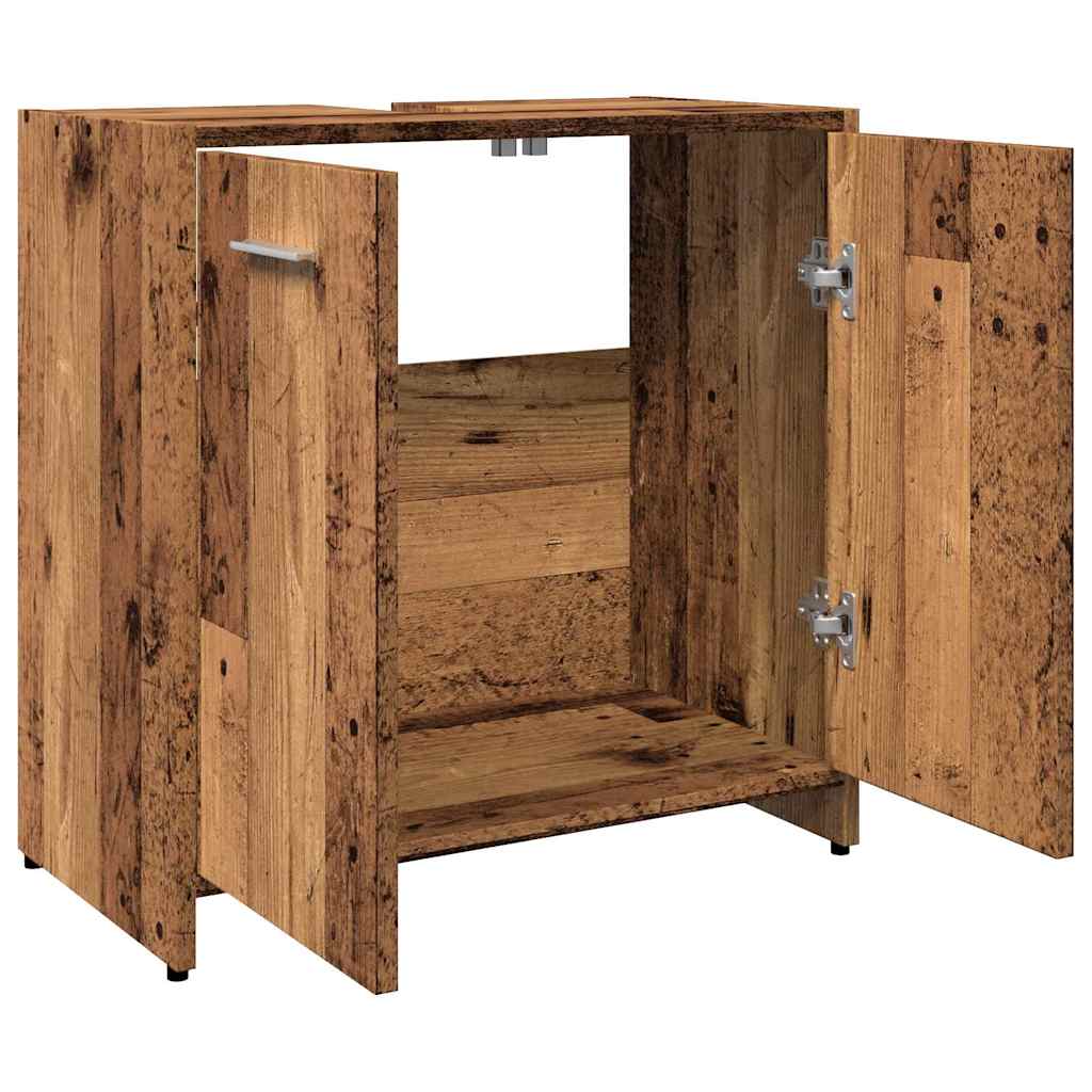 vidaXL Ντουλάπι Νιπτήρα Μπάνιου Παλιό Ξύλο 60x33x60 εκ