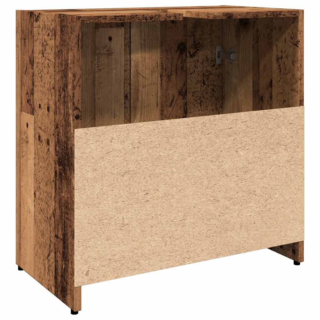 vidaXL Ντουλάπι Νιπτήρα Μπάνιου Παλιό Ξύλο 60x33x60 εκ